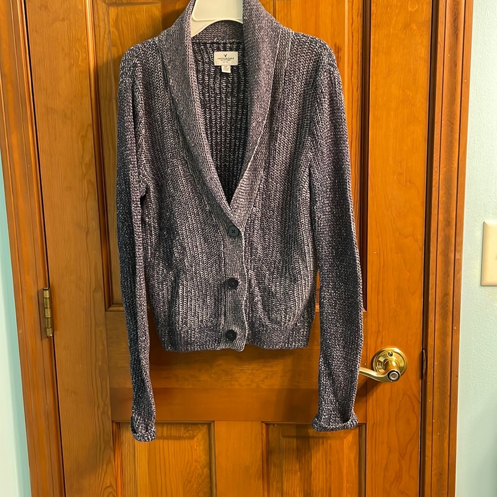 (3/$15) American eagle purple cardigan sweater